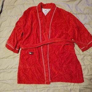 Tommy Hilfiger Unisex Rare Red Vintage Bathrobe L/XL